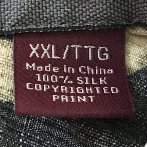 Tommy Bahama 100% Silk Hawaiian Shirt Men XXL Green Floral Button Up Pocket - Picture 4 of 12